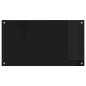 Preview: Küchenrückwand Schwarz 90 x 50 x 0.8 cm Gehärtetes Glas