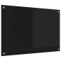 Preview: Küchenrückwand Schwarz 90 x 60 x 0.8 cm Gehärtetes Glas