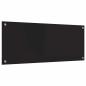 Preview: Küchenrückwand Schwarz 100 x 40 x 0,8 cm Gehärtetes Glas