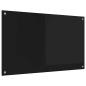 Preview: Küchenrückwand Schwarz 100 x 60 x 0,8 cm Gehärtetes Glas