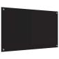 Preview: Küchenrückwand Schwarz 100 x 60 x 0,8 cm Gehärtetes Glas
