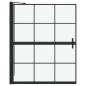 Preview: Bad-Duschschirm Schwarz und Transparent 100 x 67 x 129.5 cm