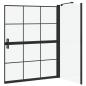 Preview: Bad-Duschschirm Schwarz und Transparent 100 x 67 x 129.5 cm