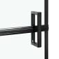 Preview: Bad-Duschschirm Schwarz und Transparent 100 x 67 x 129.5 cm