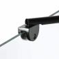Preview: Bad-Duschschirm Schwarz und Transparent 100 x 67 x 129.5 cm