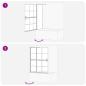 Preview: Bad-Duschschirm Schwarz und Transparent 100 x 67 x 129.5 cm