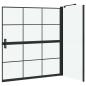 Preview: Bad-Duschschirm Schwarz und Transparent 116 x 67 x 129.5 cm