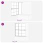 Preview: Bad-Duschschirm Schwarz und Transparent 116 x 67 x 129.5 cm