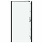 Preview: Bad-Duschschirm Schwarz und Transparent 80 x 67 x 129.5 cm