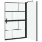 Preview: Bad-Duschschirm Schwarz und Transparent 80 x 67 x 129.5 cm