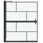 Preview: Bad-Duschschirm Schwarz und Transparent 100 x 67 x 129.5 cm