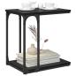 Preview: Beistelltisch mit Regal Schwarz Eichen-Optik 50 x 35 x 52 cm