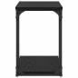 Preview: Beistelltisch mit Regal Schwarz Eichen-Optik 50 x 35 x 52 cm