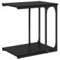 Preview: Beistelltisch mit Regal Schwarz Eichen-Optik 50 x 35 x 52 cm
