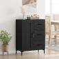 Preview: ARDEBO.de - Sideboard Schwarz Eichen-Optik 69.5 x 34 x 90 cm Holzwerkstoff