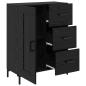 Preview: Sideboard Schwarz Eichen-Optik 69.5 x 34 x 90 cm Holzwerkstoff