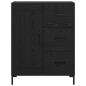 Preview: Sideboard Schwarz Eichen-Optik 69.5 x 34 x 90 cm Holzwerkstoff
