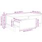 Preview: Couchtisch mit Schubladen Altholz Holzwerkstoff