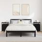 Preview: Nachttisch 2 pcs Schwarz Eichen-Optik 40 x 42 x 60cm