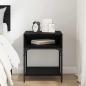 Preview: Nachttisch Schwarz Eichen-Optik 40 x 40 x 50 cm Holzwerkstoff