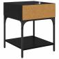 Preview: Nachttisch 2 pcs Schwarz Eichen-Optik 40 x 40 x 50 cm