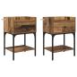 Preview: Nachttisch 2 pcs Altholz 40 x 29 x 60 cm Holzwerkstoff