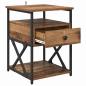 Preview: Nachttisch mit Schubladen Altholz 40 x 42 x 55 cm Holzwerkstoff