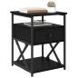 Preview: Nachttisch 2 pcs Schwarz Eichen-Optik 40 x 42 x 55 cm