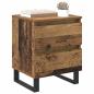 Preview: Nachttisch mit Schubladen Altholz 40 x 35 x 50 cm Holzwerkstoff