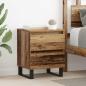Preview: ARDEBO.de - Nachttisch 2 pcs Altholz 40 x 35 x 50 cm Holzwerkstoff