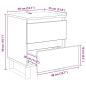 Preview: Nachttisch Artisan-Eiche 40 x 35 x 50 cm Holzwerkstoff