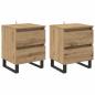Preview: Nachttisch 2 pcs Artisan-Eiche 40 x 35 x 50 cm Holzwerkstoff