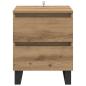 Preview: Nachttisch 2 pcs Artisan-Eiche 40 x 35 x 50 cm Holzwerkstoff