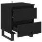 Preview: Nachttisch 2 pcs Schwarz Eichen-Optik 40 x 35 x 50 cm