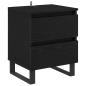 Preview: Nachttisch 2 pcs Schwarz Eichen-Optik 40 x 35 x 50 cm