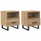 Preview: Nachttisch 2 pcs Artisan-Eiche 40 x 35 x 47,5 cm Holzwerkstoff