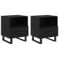 Preview: Nachttisch 2 pcs Schwarz Eichen-Optik 40 x 35 x 47,5 cm