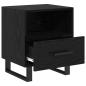 Preview: Nachttisch 2 pcs Schwarz Eichen-Optik 40 x 35 x 47,5 cm