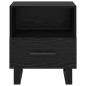 Preview: Nachttisch 2 pcs Schwarz Eichen-Optik 40 x 35 x 47,5 cm