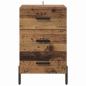 Preview: Nachttisch mit Schubladen Altholz 40 x 40 x 66 cm Holzwerkstoff