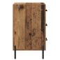 Preview: Nachttisch mit Schubladen Altholz 40 x 40 x 66 cm Holzwerkstoff