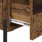 Preview: Nachttisch mit Schubladen Altholz 40 x 40 x 66 cm Holzwerkstoff