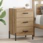 Preview: ARDEBO.de - Nachttisch Artisan-Eiche 40 x 40 x 66 cm Holzwerkstoff
