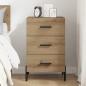 Preview: Nachttisch Artisan-Eiche 40 x 40 x 66 cm Holzwerkstoff