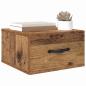 Preview: Nachttisch mit Schubladen Altholz 35 x 35 x 20 cm Holzwerkstoff