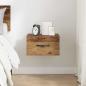 Preview: Nachttisch mit Schubladen Altholz 35 x 35 x 20 cm Holzwerkstoff