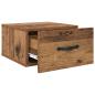 Preview: Nachttisch mit Schubladen Altholz 35 x 35 x 20 cm Holzwerkstoff