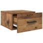 Preview: Nachttisch mit Schubladen Altholz 35 x 35 x 20 cm Holzwerkstoff