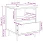 Preview: Nachttisch Artisan-Eiche 40 x 35 x 50 cm Holzwerkstoff