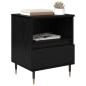 Preview: Nachttisch 2 pcs Schwarz Eichen-Optik 40 x 35 x 50 cm